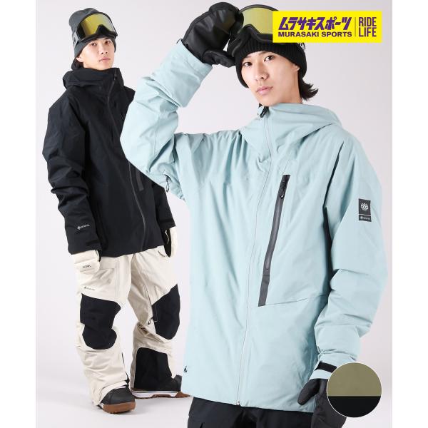 【686】シックスエイトシックスのスノーボードウェア、ジャケットライダーの使用率も高い、GORE-TEX採用の超高機能ジャケット。シンプルなデザインを採用し、様々にスタイルにマッチしやすい万能アイテムです。「ARTICULAUD FIT」ダ...