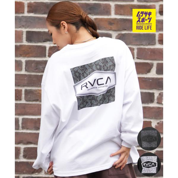 RVCA ルーカ 長袖 Tシャツ ロンT レディース バックプリント ロゴ オーバーサイズ BF044-P51