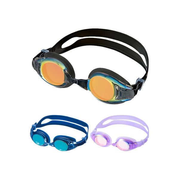 【柔らかく、顔にぴったりフィットするシリコン素材のキッズ用スイミングゴーグル。】●ワンタッチバックル：ゴーグルを装着したまま、バンドを引っ張るだけでOK！簡単に長さ調節ができます。●UV CUT：白内障や角膜炎の原因となる有害な紫外線から目...