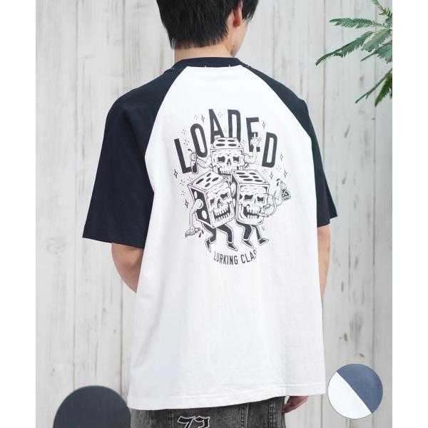 LURKING CLASS ラーキングクラス 半袖 Tシャツ メンズ ラグランスリーブ バックプリント ST25STM10 ムラサキスポーツ限定