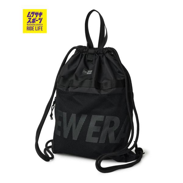 NEW ERA ニューエラ ナップサック バックパック リュック デイサック 150D NEW ERAロゴ ブラック リフレクトシルバー 21L 14750913