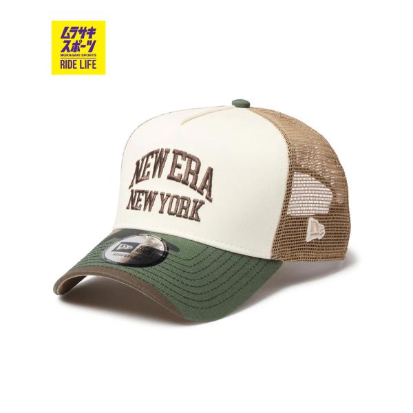 NEW ERA ニューエラ キャップ 9FORTY A-Frame トラッカー College Logo カーキ ウッドランドカモ 14744930
