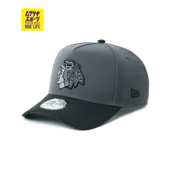 NEW ERA ニューエラ キャップ 9FORTY A-Frame NHL シカゴ・ブラックホークス グラファイト ブラック 14744970