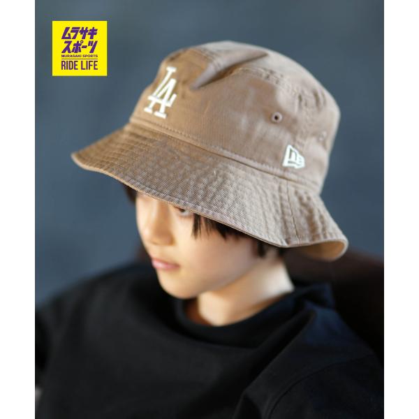 NEW ERA ニューエラ ハット キッズ ジュニア 子供 Kid's バケット01 MLB ロサンゼルス・ドジャース カーキ 14747103