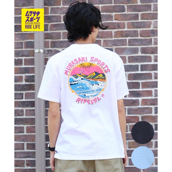 MURASAKI ムラサキ × RIPCURL リップカール コラボレーション 半袖 Tシャツ メンズ M RCM6S-2101 ムラサキスポーツ限定
