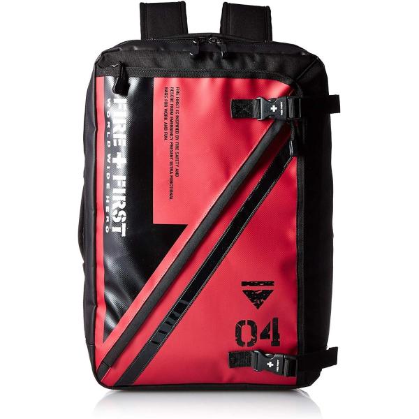 正規登録店 リュック2wayスクエア型リュック 9165 メンズファッション メンズバッグ リュック2wayスクエア型リュック アカ Size ファイヤーファースト One 公式日本版