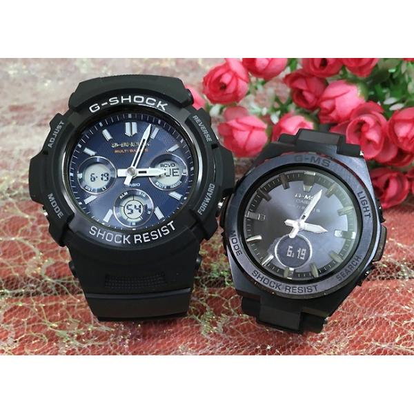 恋人達の Gショック ペアウオッチ カシオ 電波ソーラー G-SHOCK BABY-G AWG-M100SB-2AJF MSG-W200G1-1AJF 黒 ブラック 送料無料 :AWG-M100SB-2AJF-MSG-W200G1-1AJF:Gショックペアウオッチ村田時計店 通販 恋人たちのGショックペア G-SHOCK BABY-G ペアウォッチ ペア腕時計 カシオ 2本セット gショック 電波ソーラー AWG-M100SB-2AJF MSG-W100-7AJF ラッピング無料