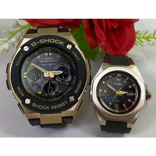 恋人達のGショック ペアウオッチ カシオ G-SHOCK BABY-G 電波ソーラー GST-W300G-1A9JF MSG-W350G-3AJF 黒 カーキ 送料無料 恋人達のGショック ペアウオッチ カシオ G-SHOCK BABY-G 電波ソーラー GST-W300G-1A9JF MSG-W350G-3AJF 黒 カーキ 送料無料