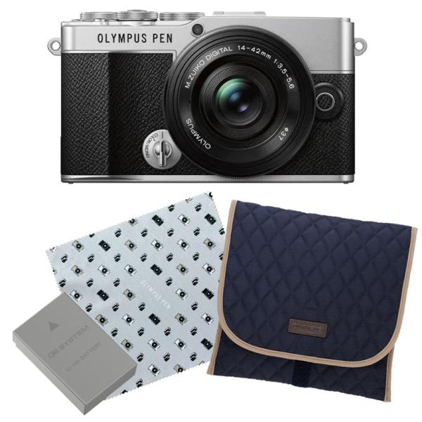 他サイト： OLYMPUS オリンパス PEN E-P7 14-42mmレンズキット　シルバー 撮影応援セットの商品画像