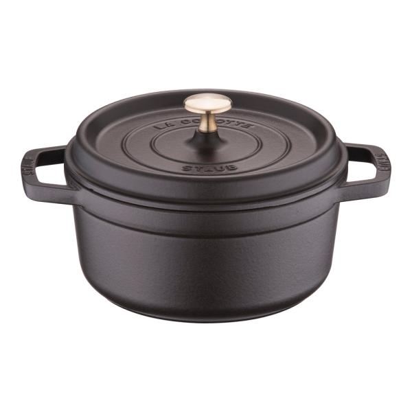他サイト： staub ストウブ ホーロー鍋 RST3407 ピコ・ココット ラウンド (22cm)/ブラックの商品画像