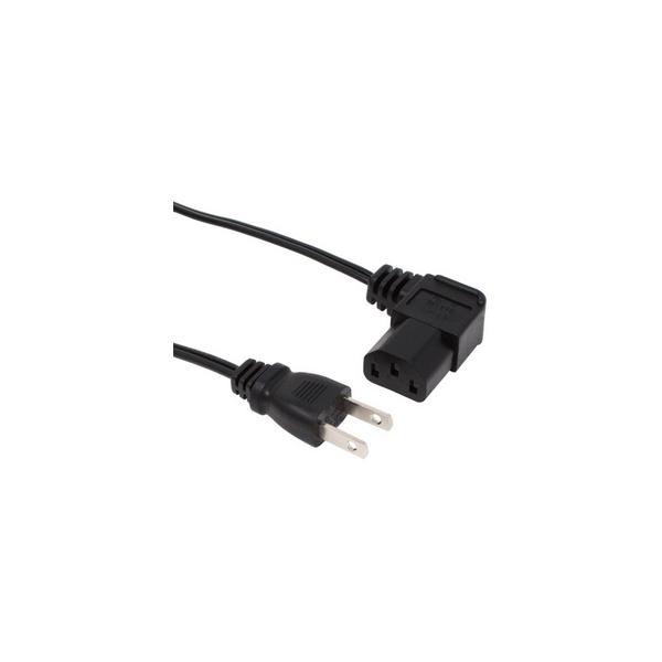 他サイト： ainex アイネックス AC電源ケーブル 極細L型タイプ 0.5m ACP-05L-BKの商品画像