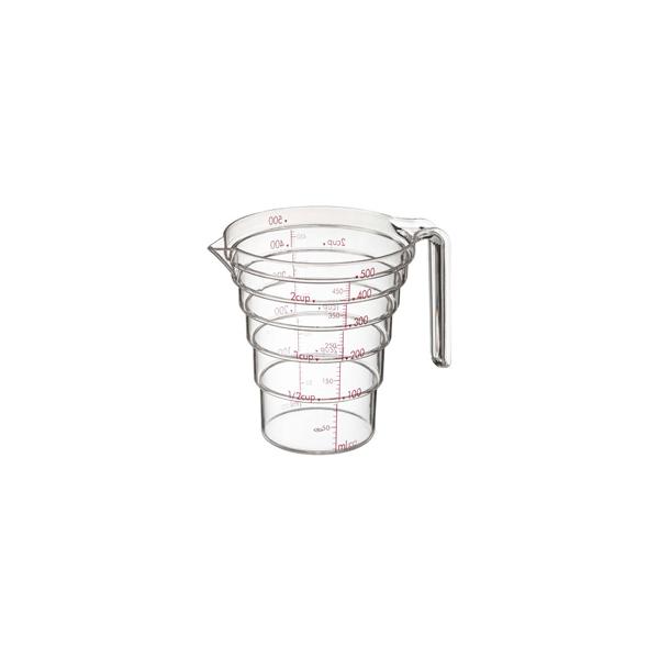 YAMAZAKI 山崎実業 電子レンジ対応 段々計量カップ 500ml クリア (2700)