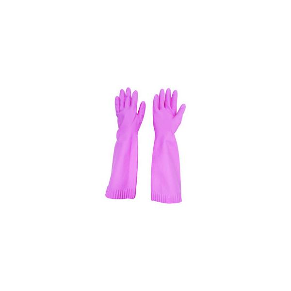 他サイト： TOWA 東和コーポレーション トワロン トワローブ天然ゴムあつ手ロング ピンク Mサイズ 215-P-Mの商品画像