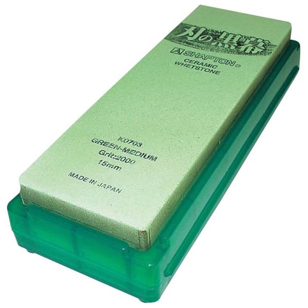 他サイト： SHAPTON シャプトン セラミック砥石 刃の黒幕　＃２０００ 中砥石 グリーンの商品画像