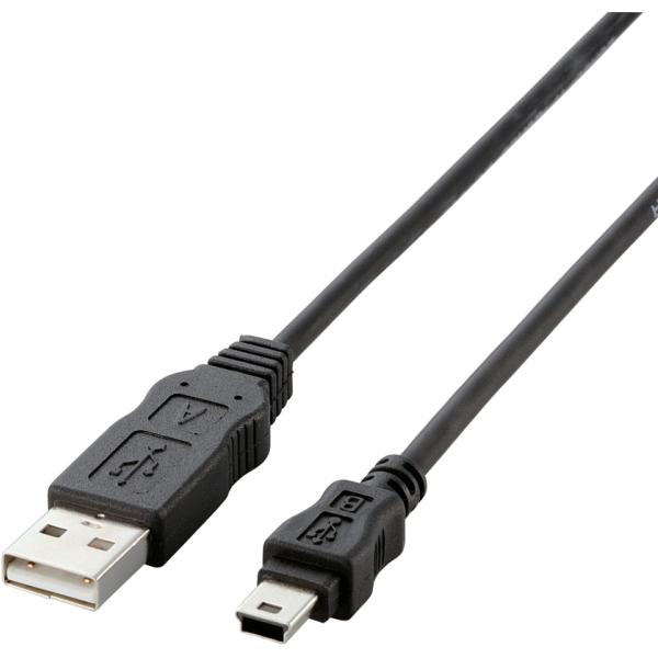 他サイト： ELECOM エレコム EU RoHS指令準拠USB2.0ケーブル(A:ミニB) 1.0mブラック USB-ECOM510の商品画像