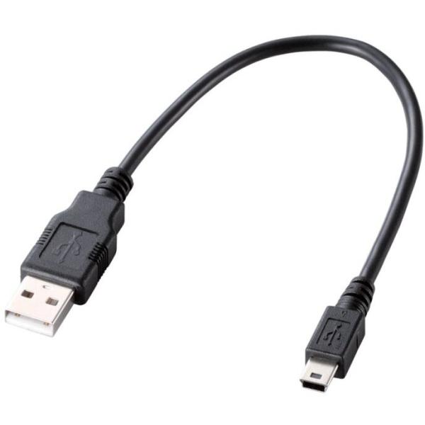 他サイト： ELECOM エレコム ゲーム機用USB2.0ケーブル（A - miniBタイプ）[ブラック] 0.25m U2C-GMM025BKの商品画像