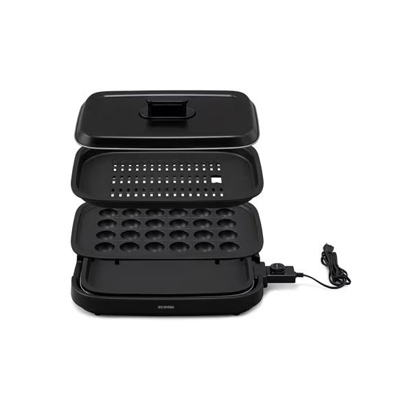 IHAA30          余分な油を落とす、穴あきプレートを採用した網焼き風ホットプレートです。