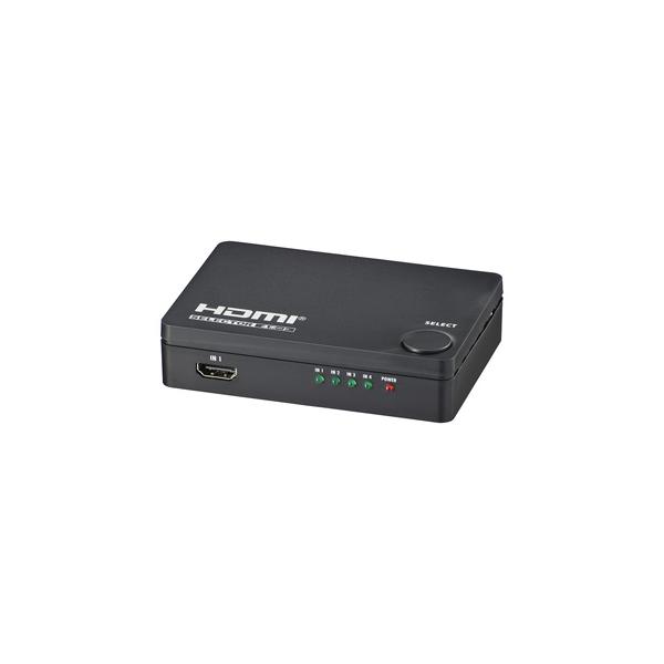 オーム(OHM) HDMIセレクター 4ポート 黒 [品番]05-0577 AV-S04S-K HDMIセレクター 4ポート 黒｜AV-S04S-K 05-0577｜通販ならオーム