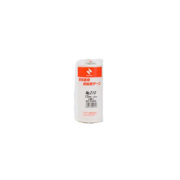 他サイト： NICHIBAN ニチバン 紙粘着テープ No.210 15mm 8個入 210-15の商品画像