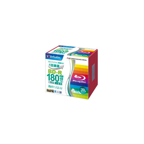他サイト： Verbatim バーベイタム 録画用BD-R 25GB（1-4倍速対応） 5mmケース 20枚 VBR130YP20V1の商品画像