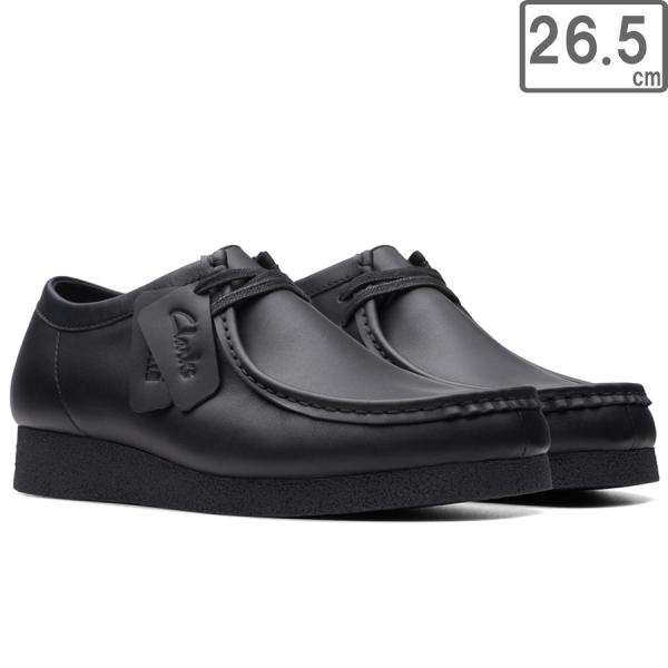 clarks クラークス 【ユニセックス】ワラビー EVO ウォータープルーフ 【ブラックレザー】【UK8.5/26.5cm】26177832