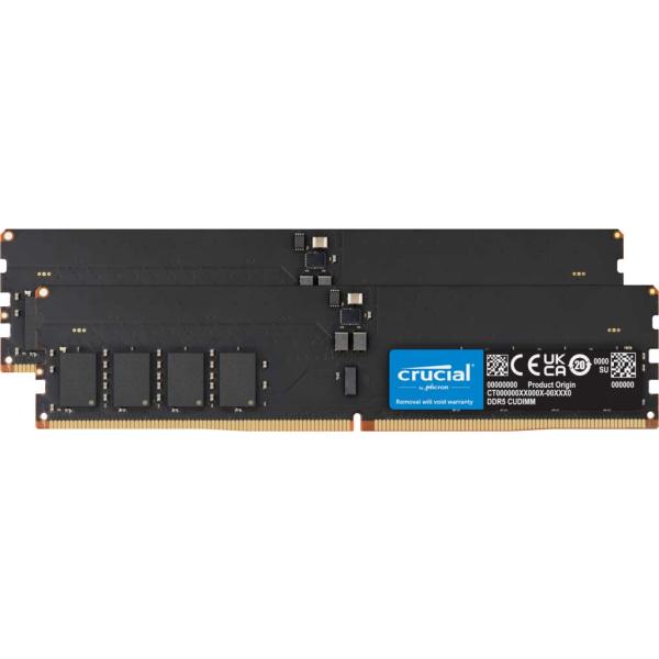 【新品/未使用】Crucial 128GBキット (2x64GB) DDR5 Crucial 128GB (2x64GB) DDR5 5600MHz CL46 UDIMM Desktop