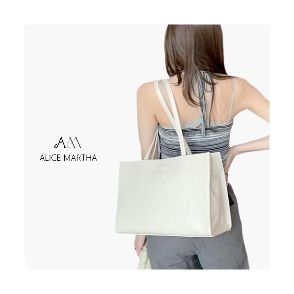 ALICE MARTHA アリスマーサ 合皮トートバッグ BELLA WHITE 30AM-13