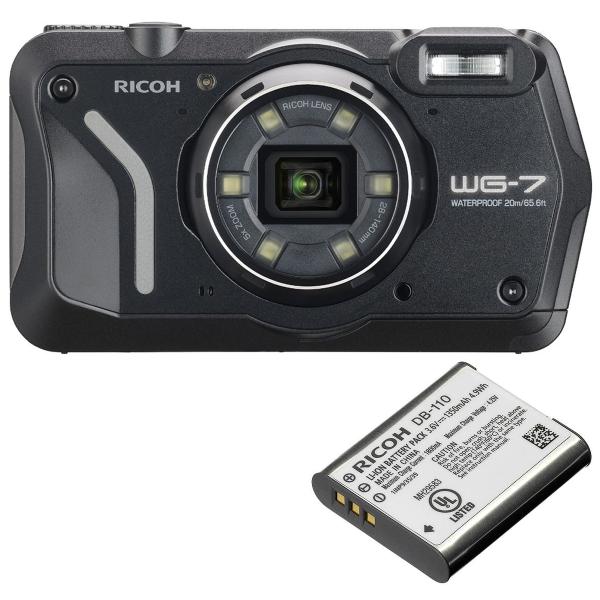 RICOH G700 防水デジタルカメラ（カメラ+バッテリー+充電器セット）純正 RICOH WG-80BK 工事用デジタルカメラ バッテリーセット 耐衝撃