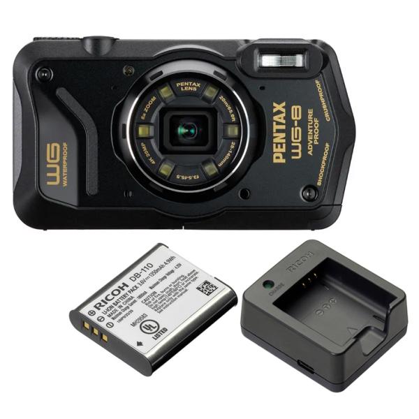 PENTAX ペンタックス WG-8 ブラック＋DB-110 バッテリー＋BJ-11 充電器