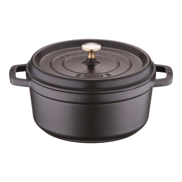 和風 【最終価格！！】Staubココットラウンド24cmブラック - 調理器具