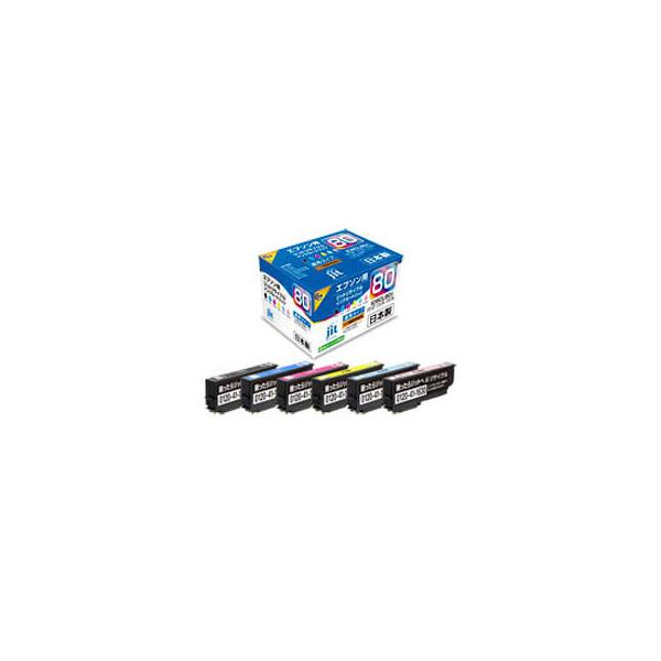 他サイト： JIT/ジット エプソン IC6CL80 6色セット通常容量対応 ジットリサイクルインク JIT-AE806Pの商品画像