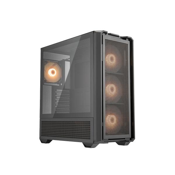 CGR-57C9B-RGB   ブラック。効果的なエアフローを実現 ARGBファン搭載・フルタワーケース