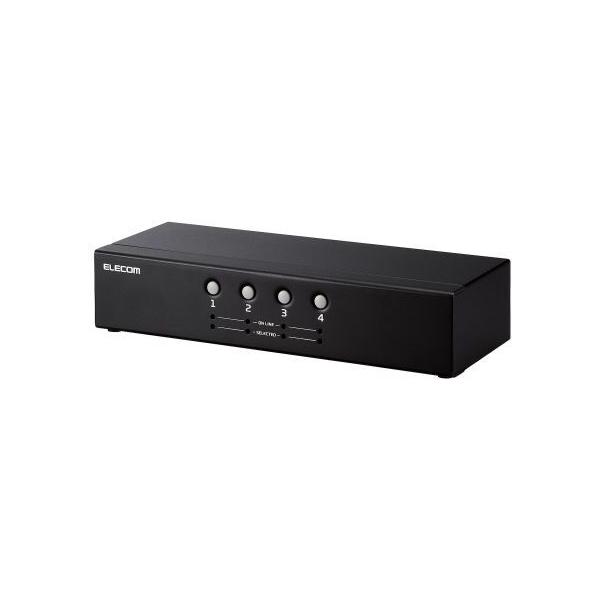 ELECOM KVM-NVXSN4 パソコン切替器(KVM)/ VGA対応/ 4台切替