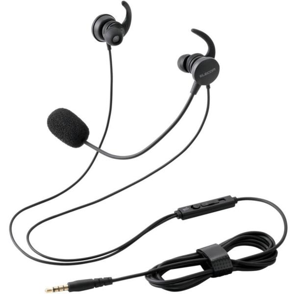 HSEP21STBK      Web会議やビデオ通話、オンラインゲームでの音声チャットに最適！径3.5mm4極ミニプラグを搭載した両耳カナル型の有線ヘッドセットです。