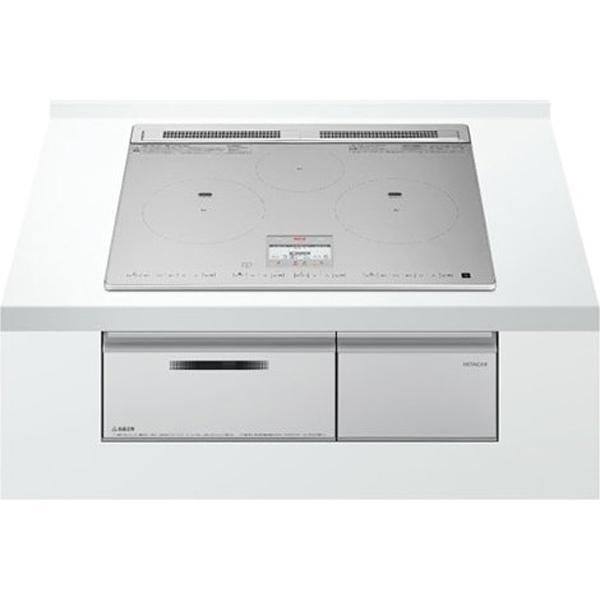 HITACHI 日立 IHクッキングヒーター ビルトイン 60cm 3口 N8ATシリーズ[鉄・ステンレス対応]HT-N8ASTF S シルバー