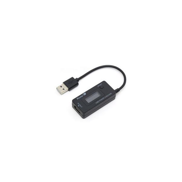 ルートアール QC2.0対応 USB 簡易電圧・電流チェッカー 積算機能・VA同時表示対応 ブラック RT-USBVAC4QC