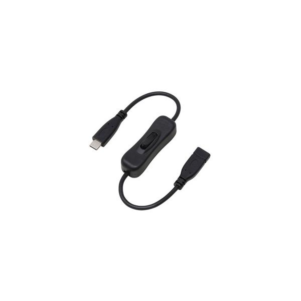 他サイト： ainex アイネックス PD100W対応 USB2.0 Type-C 電源スイッチケーブル 30cm U20CC-MF03P10Sの商品画像