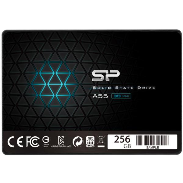SPJ256GBSS3A55B 256GB。SATA III 6Gb/sインターフェース。3D NANDフラッシュ採用。7mmの薄型設計。