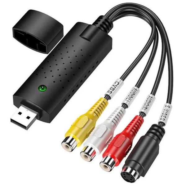 HT-CP54ACY      アナログデータをPCに保存するためのUSB接続アナログキャプチャ/USB2.0接続/Windows、Mac対応/ドライバ不要/USB延長ケーブル付属