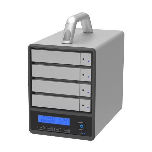 SR4-B31+        高度な堅牢性を備えた4ベイハードウェアRAID5ストレージ