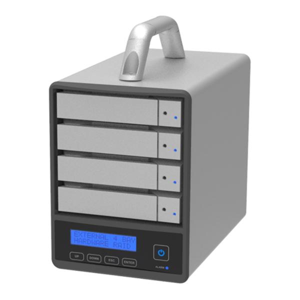 SR4-B31A        シルバー。高度な堅牢性を備えた4ベイハードウェアRAID5ストレージ