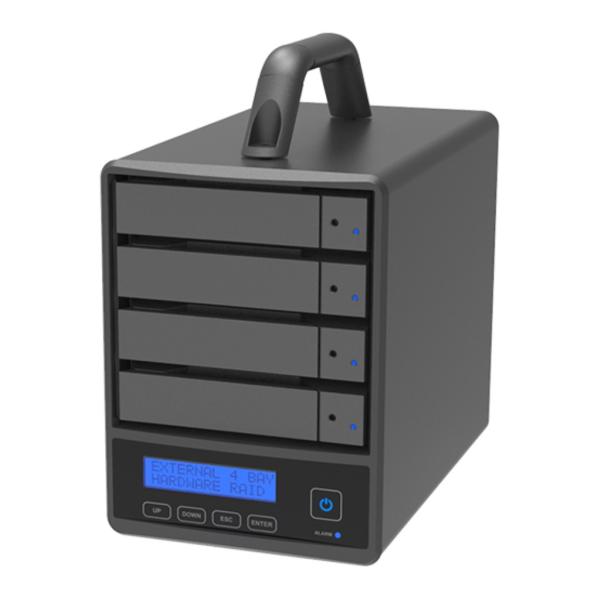 SR4-B31A-B      ブラック。高度な堅牢性を備えた4ベイハードウェアRAID5ストレージ