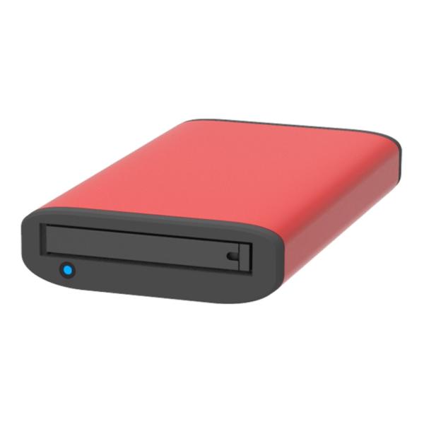 MT1-BA31BP RED  レッド。I/F 選択可。2.5インチSATA IIIディスク（HDD/SSD）1台用USB-Cストレージ
