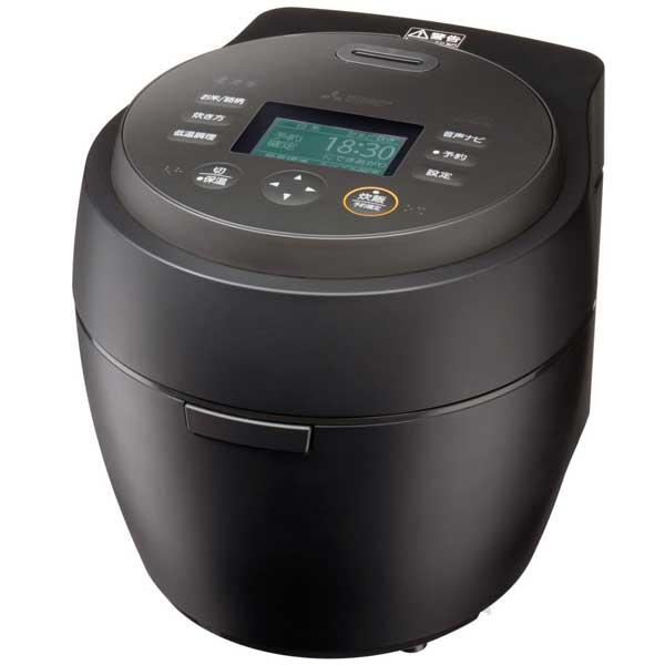 MITSUBISHI 三菱 NJ-BW10H-B 炭漆黒 紬つむぎ IH炊飯器 5.5合炊き 本炭釜 段付き内釜 低温調理機能
