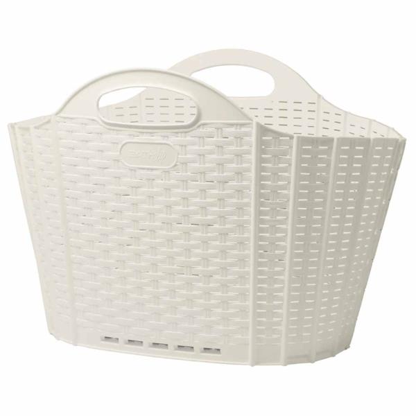 他サイト： 清水産業 折りたためる ランドリーバスケット 20L アイボリーの商品画像