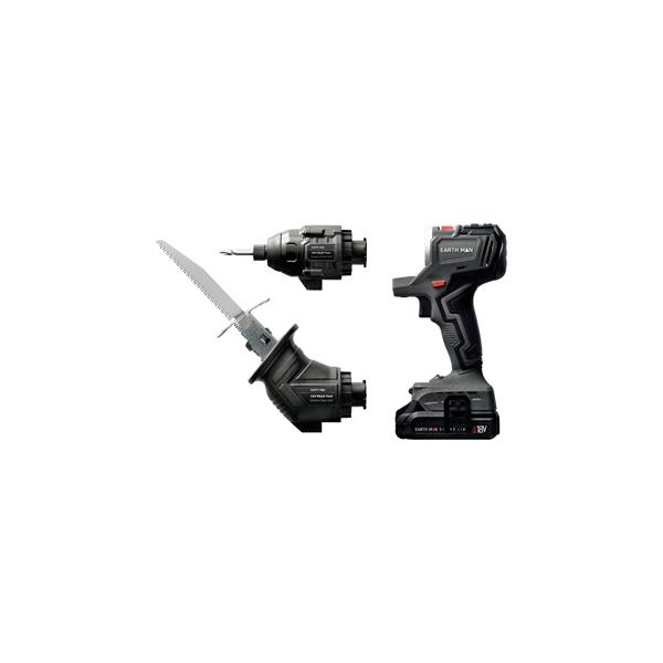 ▼▼EARTH MAN アースマン 電動工具 コードレス式 18V充電式マルチツール 充電器・充電池付 SL-18BMTLAS グレー 高儀（TAKAGI） EARTH MAN(アースマン) 18V 充電式マルチツール セット