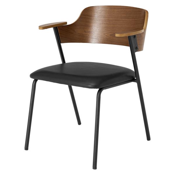 萩原 ハギハラ ダイニングチェア ブラウン/ブラック LC-4835BR-PBK
