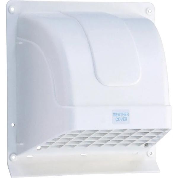 TSK 高須産業 WK-15W ウェザーカバー【15cm換気扇用(175×175(150×2)】(格子付・ホワイト)