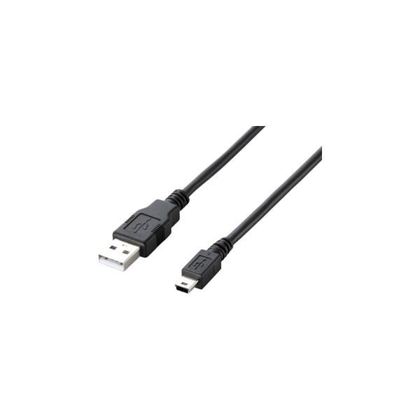 他サイト： ELECOM エレコム エコUSB2.0ケーブル（A-mini-Bタイプ）[ブラック] 5.0m U2C-JM50BKの商品画像