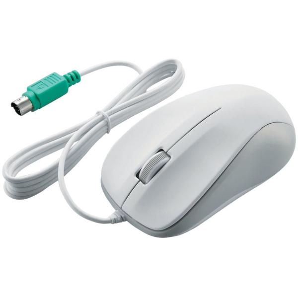 他サイト： ELECOM エレコム PS/2光学式マウス/Mサイズ/3ボタン/ホワイト/RoHS指令準拠 M-K6P2RWH/RSの商品画像